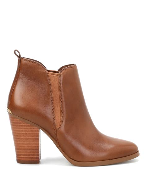 michael kors brandy cowboy ankle boots|Michael Kors leather platform boots.